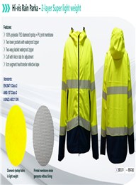 Hi-vis Rain Parka – 2-layer Super light weight