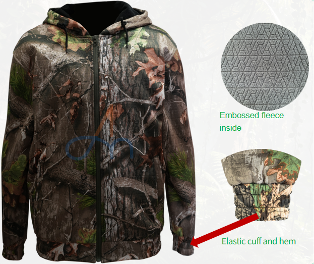 Knitted Camouflage Hooded Cardigan