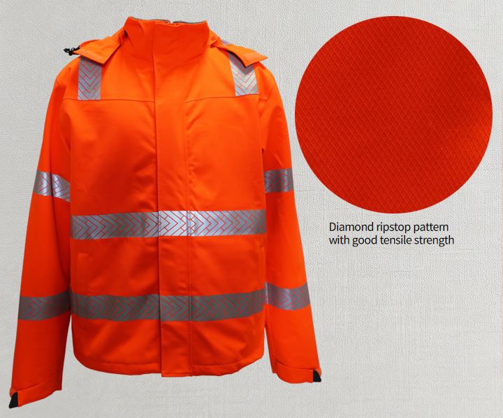 Hi-vis 3-layer Rain Parka