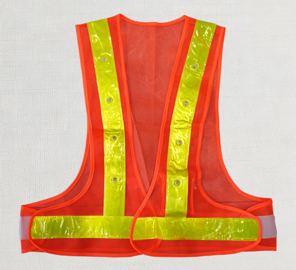 Hi-vis Vest – with light on reflective tape V3